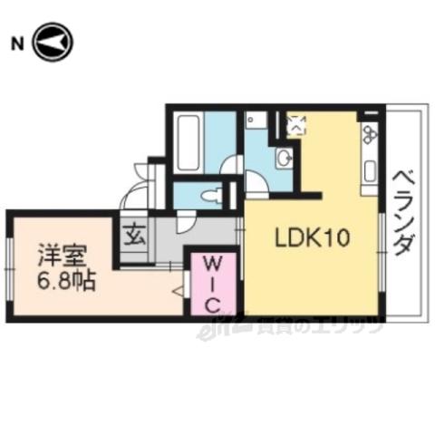 ラ・プロスペリテ(1LDK/2階)の間取り写真