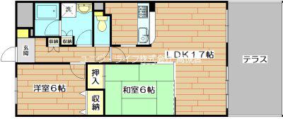 ソシアグレース(2LDK/1階)の間取り写真