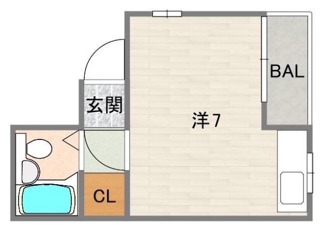 伊藤マンション(ワンルーム/4階)の間取り写真