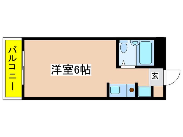 パラチーナ新ゆり(ワンルーム/2階)の間取り写真
