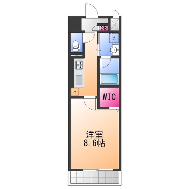 グランノーブル(1K/3階)の間取り写真