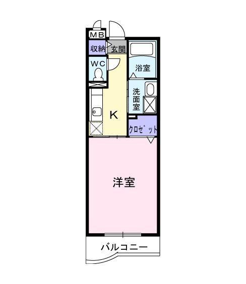 レジデンス R・T(1K/1階)の間取り写真