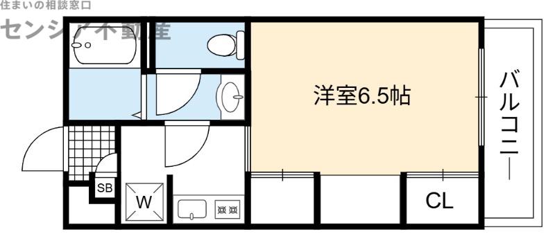 リブリエクセルハート(1K/3階)の間取り写真