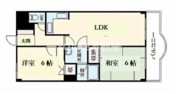コーポ中央林間(2LDK/2階)の間取り写真