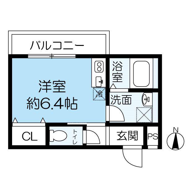 ハウスアイ立花II(ワンルーム/3階)の間取り写真