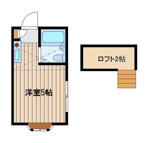 ベルファースト(ワンルーム/1階)の間取り写真