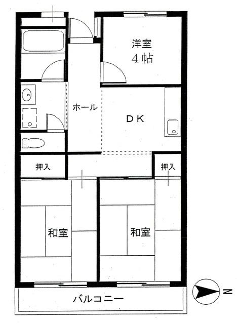 高津レジデンス(3DK/3階)の間取り写真