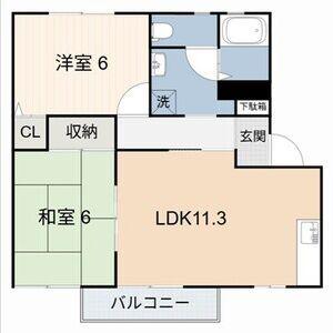 MAISON DE MOER AB(2LDK/1階)の間取り写真