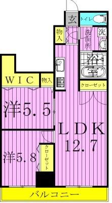 アーバンレックス西新井Ⅱ(2LDK/5階)の間取り写真