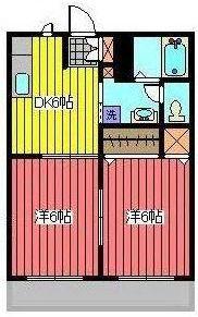 セピアコート(2DK/1階)の間取り写真