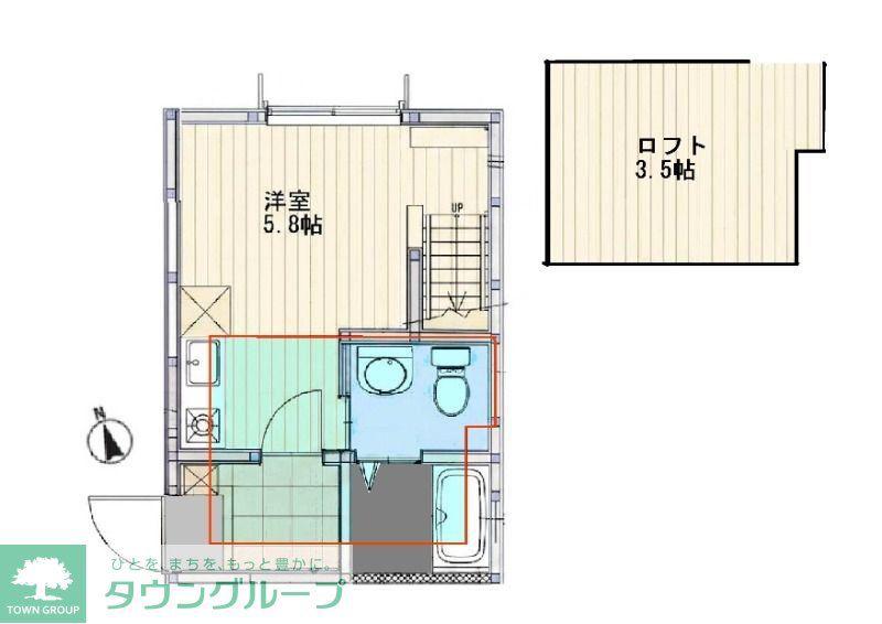 ココリータ戸塚(ワンルーム/2階)の間取り写真