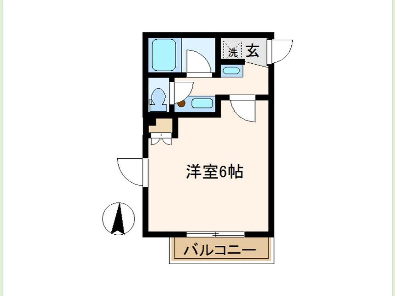 中野弥生町 APTI(1K/2階)の間取り写真