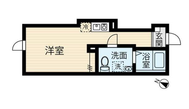 フィオーレ蒲田(ワンルーム/2階)の間取り写真