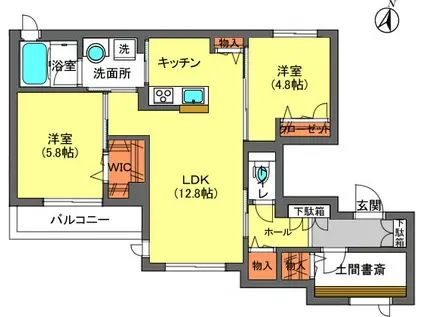 グラシューズ池袋(2SLDK/3階)の間取り写真