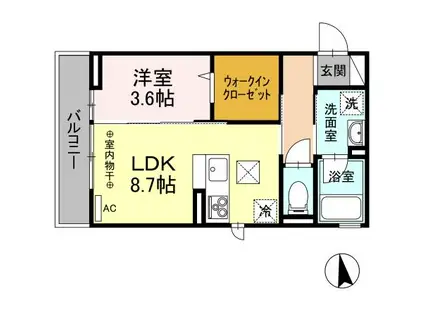 アーバンプレイス(1LDK/2階)の間取り写真