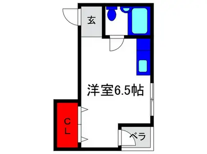 山田ハイツ(ワンルーム/3階)の間取り写真