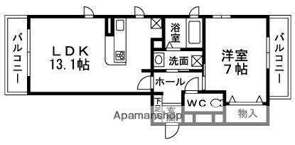 シャルール淡路(1LDK/3階)の間取り写真