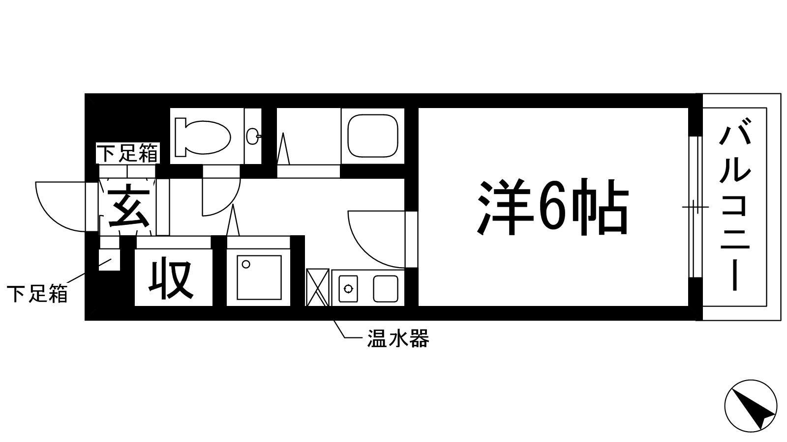 マグノリア箕面(1K/4階)の間取り写真