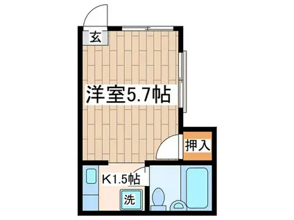 吉田荘(1K/2階)の間取り写真