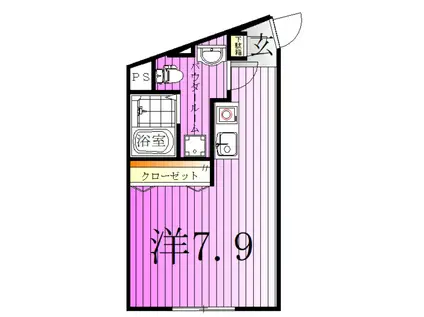 レピュア北千住レジデンスII(ワンルーム/4階)の間取り写真