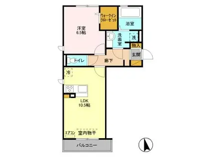 SANTO ARROZAL I(1LDK/2階)の間取り写真