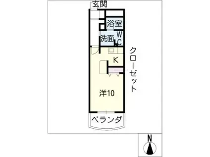 パレ・ジュイール(ワンルーム/3階)の間取り写真