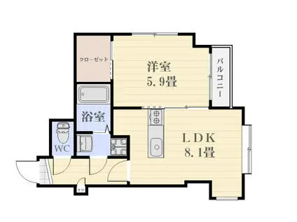 さくらヒルズ樋之口弐番館(1LDK/3階)の間取り写真
