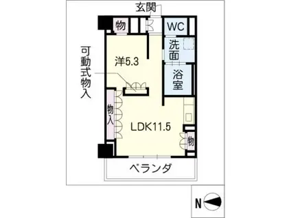 ロイヤルオーク栄セントラルプラザ(1LDK/6階)の間取り写真