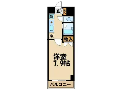 ジュネス・ドミール2000(1K/3階)の間取り写真