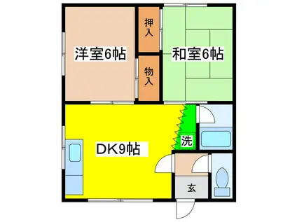 菅マンション(2DK/1階)の間取り写真