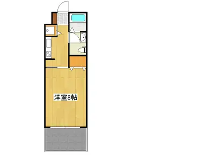 鹿児島市電唐湊線 桜島桟橋通駅 徒歩38分 3階建 築18年(1K/2階)の間取り写真