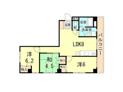 フラッツエムズ(3LDK/3階)の間取り写真