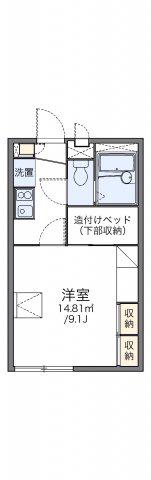 レオパレスファーストウィング(1K/2階)の間取り写真