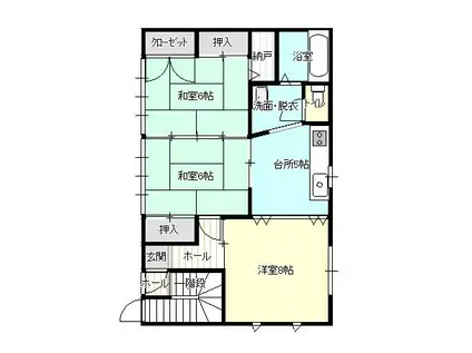 シンフォニーIII(3K/2階)の間取り写真