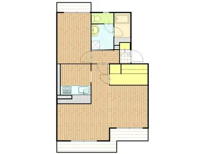 メゾンドカンパーニュ(1LDK/1階)の間取り写真
