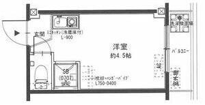 清水728ハイツ(ワンルーム/4階)の間取り写真