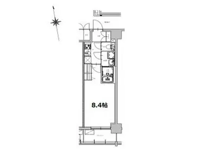 S-RESIDENCE今池BELETA12月契約限定キャ(1K/2階)の間取り写真