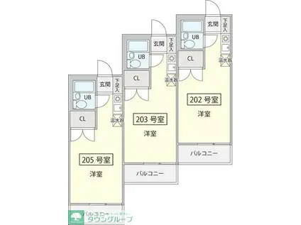 コーポ・アキ(ワンルーム/2階)の間取り写真