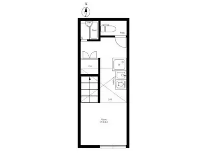 サークルハウス新中野壱番館(1K/2階)の間取り写真