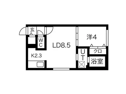 LUMIC本郷通(1LDK/4階)の間取り写真