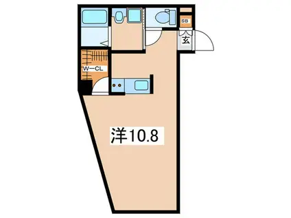 白幡向町アパート(ワンルーム/1階)の間取り写真