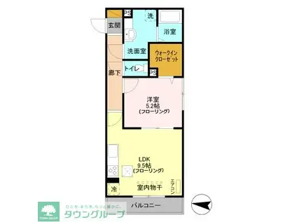 POLARIS(1LDK/1階)の間取り写真