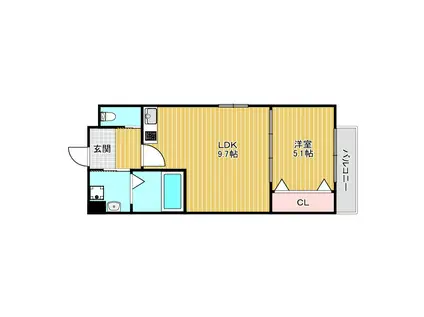 NUT SYOJAKU(1LDK/1階)の間取り写真