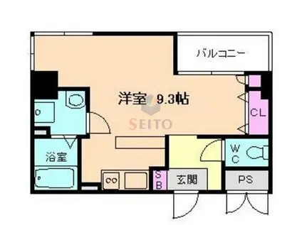 リバーコート(ワンルーム/4階)の間取り写真