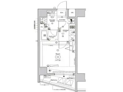 SYNEX TACHIKAWA(1K/6階)の間取り写真