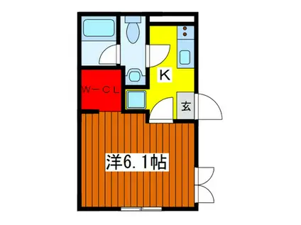 BEST STAGE北赤羽(1K/1階)の間取り写真
