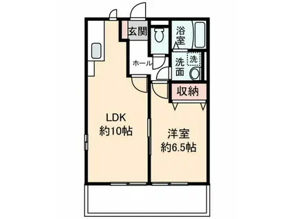 ロックテール三枝(1LDK/2階)の間取り写真