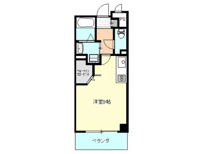 サクセション上中野(1K/3階)の間取り写真