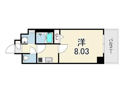 杭瀬本町1丁目PJ(1K/5階)の間取り写真