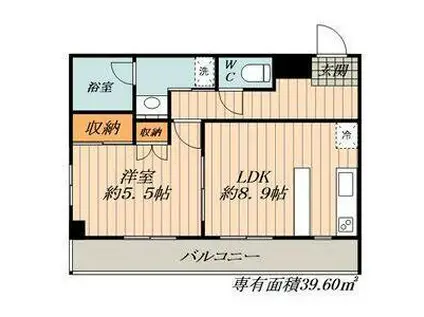 A&S KATO KI B棟(1LDK/3階)の間取り写真